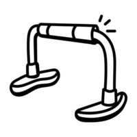 A jumping hurdle hand drawn icon vector