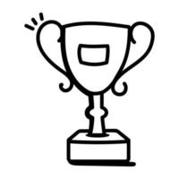 Achievement reward, an icon vector of trophy