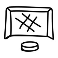 A doodle icon denoting game net vector