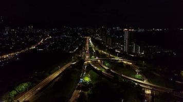 Aerial view interchange highway of Penang Bridge video