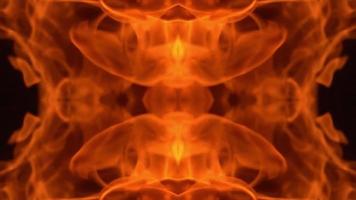 efeito de queimadura de fogo no caleidoscópio de simetria abstrata