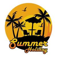 Summer holiday in the beach vector