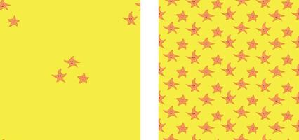 2 vector star pattern, design for fabric or other material.