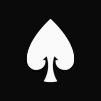 Spade Logo Concept. Abstract, Minimalist, Monogram and Simple Logotype. Black and White. Suitable For Logo, Icon, Symbol, Emblem and Sign vector