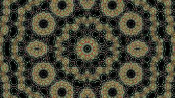 flackerndes Kaleidoskop auf schwarzem Hintergrund video