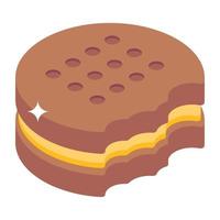 A cookie cake isometric editable design vector