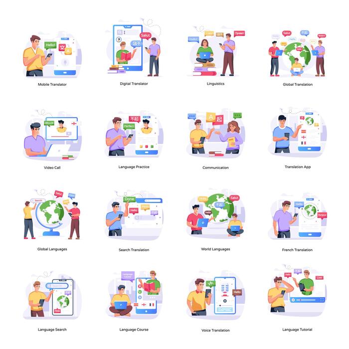 Language Translator Vector Art, Icons, and Graphics for Free Download