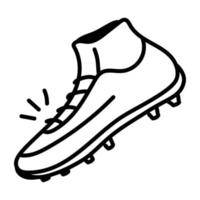 An icon of sneaker doodle design vector