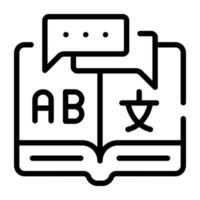 An icon of language translation doodle design vector