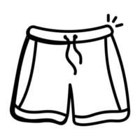 An icon of shorts doodle design vector