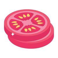 Isometric icon of tomatoes vector