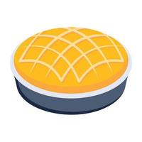 Modern trendy isometric icon of pie vector