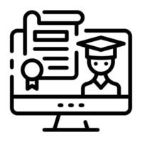 An icon of education app doodle design vector