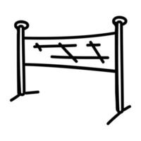 A goalpost linear doodle vector