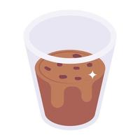 Trendy isometric icon of ice tea vector