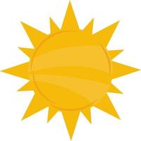 Sun semi flat color vector element