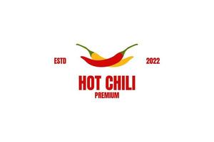 Flat hot chili icon logo design illustration vector template