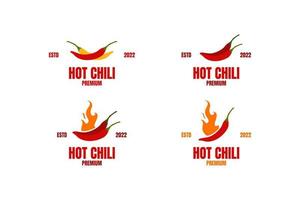 Flat hot chili icon logo design illustration vector template