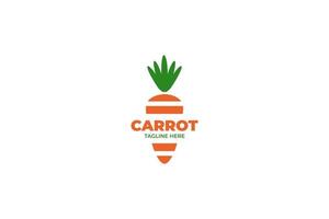 Flat stripe carrot logo design illustration vector template