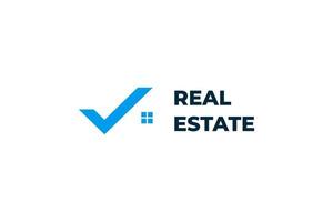 Flat real estate icon logo design vector illustration template