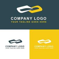 diseño de logotipo simple con combinación de colores, para su empresa o negocio vector