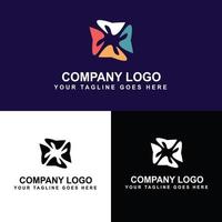 logo design with various colors can be used for spa, beauty and cosmetic businesses vector