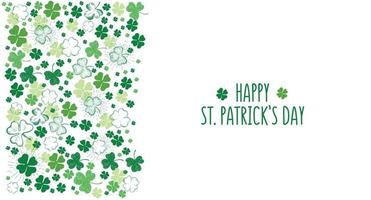 St. Patrick's Day set. Clover set. Hand drawn illustrations. vector