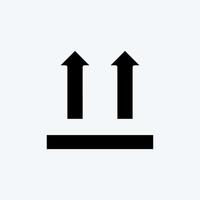 Icon This Side Up. suitable for education symbol. glyph style. simple design editable. design template vector. simple illustration vector