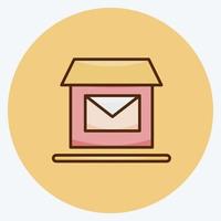 Icon Postal. suitable for education symbol. flat style. simple design editable. design template vector. simple illustration vector