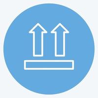 Icon This Side Up. suitable for education symbol. blue eyes style. simple design editable. design template vector. simple illustration vector