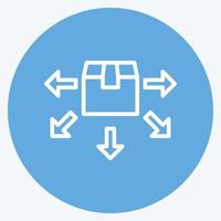 Icon Distribution. suitable for education symbol. blue eyes style. simple design editable. design template vector. simple illustration vector