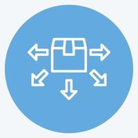 Icon Distribution. suitable for education symbol. blue eyes style. simple design editable. design template vector. simple illustration vector