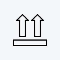 Icon This Side Up. suitable for education symbol. line style. simple design editable. design template vector. simple illustration vector