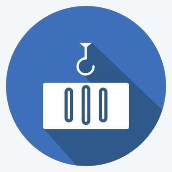 Icon Container. suitable for education symbol. long shadow style. simple design editable. design template vector. simple illustration vector