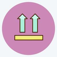 Icon This Side Up. suitable for education symbol. flat style. simple design editable. design template vector. simple illustration vector