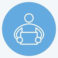 Icon Courier. suitable for education symbol. blue eyes style. simple design editable. design template vector. simple illustration vector
