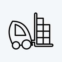 Icon Forklift. suitable for education symbol. line style. simple design editable. design template vector. simple illustration vector