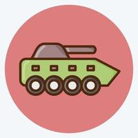 Icon Infantry Tank. suitable for Education symbol. flat style. simple design editable. design template vector. simple illustration vector