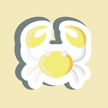 Sticker Crab. suitable for Meat. simple design editable. design template vector. simple illustration vector