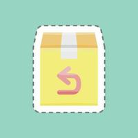 Sticker line cut Return. suitable for education symbol. simple design editable. design template vector. simple illustration vector