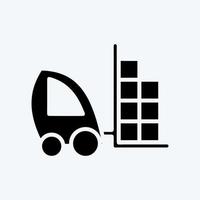 Icon Forklift. suitable for education symbol. glyph style. simple design editable. design template vector. simple illustration vector