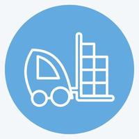 Icon Forklift. suitable for education symbol. blue eyes style. simple design editable. design template vector. simple illustration vector