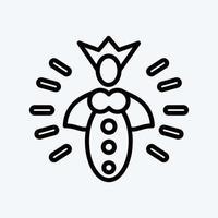 Icon Queen Bee. suitable for Bee Farm. Line Style. simple design editable. design template vector. simple illustration vector