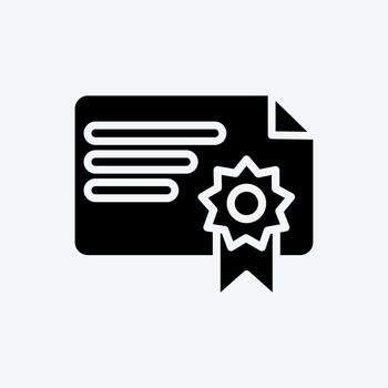 Icon Sertificate. suitable for Bee Farm. Glyph Style. simple design editable. design template vector. simple illustration vector