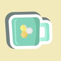 Sticker Honey Tea. suitable for Bee Farm. simple design editable. design template vector. simple illustration vector