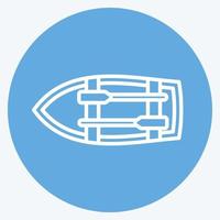 Icon Dinghy. suitable for Education symbol. blue eyes style. simple design editable. design template vector. simple illustration vector