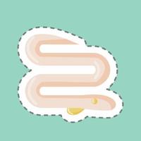 Sticker line cut Eel. suitable for Meat. simple design editable. design template vector. simple illustration vector