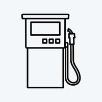 icono de la bomba de gasolina. adecuado para el símbolo de la educación. estilo de línea diseño simple editable. vector de plantilla de diseño. ilustración sencilla