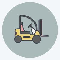 Icon Lifter Truck. suitable for education symbol. color mate style. simple design editable. design template vector. simple illustration vector