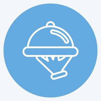 Icon Food Delivery. suitable for education symbol. blue eyes style. simple design editable. design template vector. simple illustration vector